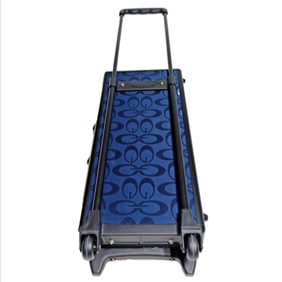 American Mah Jong Set NEW Blue Hard Sided Rolling Luggage Case w/Dbl Lock Close - Picture 9 of 10